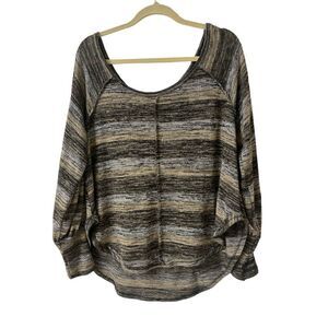 Free People sweater multi color scoop neck XS